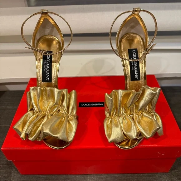 Dolce & Gabbana Gold Sandals - Picture 3 of 6